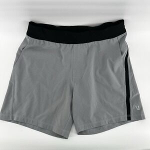 Vuori Shorts Mens Medium Gray Performance Stretch Athletic Running Gym EUC